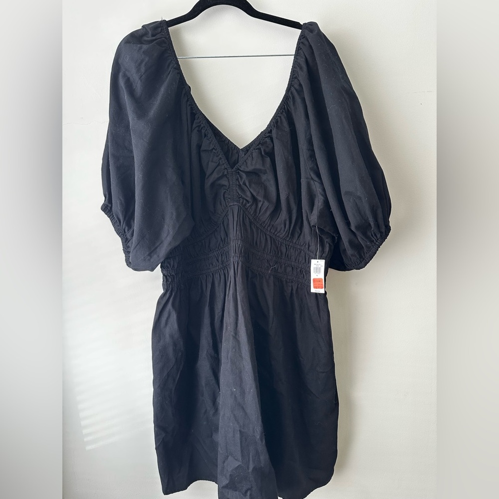 Old Navy Black Puff Sleeve Dress